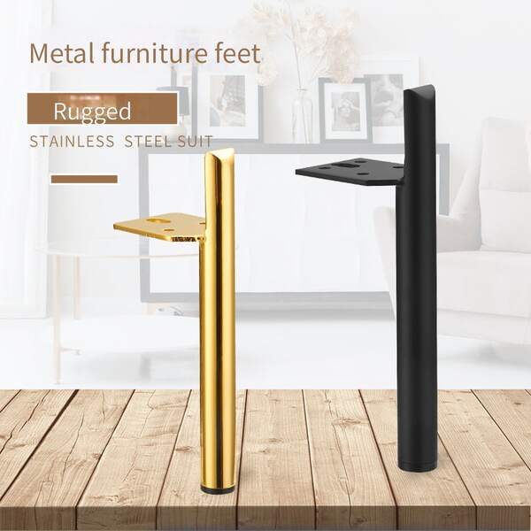 [4 Pcs Metal Furniture Legs] 4 Pcs Upgraded Modern Metal Furniture Legs - Suitable For Coffee Tables, Kitchen Cabinets And Sofa Legs