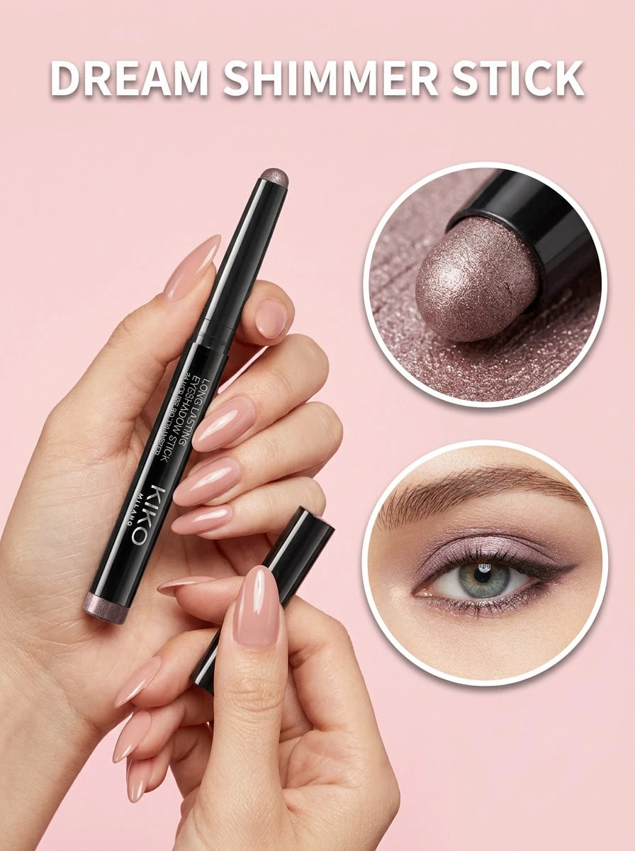 KIKO Milano New Long Lasting Eyeshadow Stick 14 Rosy Brown 1.6 G – Eyeshadow Stick, Long Lasting, For Women, Rosy Brown, Suitable For Daily Work Routine - 14 Rosy Brown - View 1