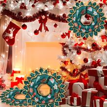 2pcs 20 Inch Christmas Wreath Foil Balloons, Suitable For Christmas Decoration, Holiday Party And Indoor/Outdoor Garden Arrangement - View 2