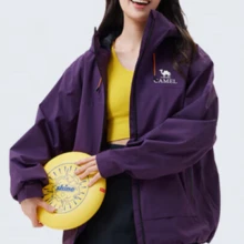 CAMEL CROWN Women's Lightweight Waterproof Rain Jacket Windproof Hooded Hiking Shell Jacket Breathable Raincoat With Zip Pockets For Hiking Camping Travel - Raspberry Purple - View 4