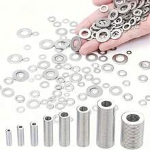 100/600pcs Metal Flat Washer Assortment Set With Storage Box, M2-M12 Multiple Sizes, For Bolt And Screw Fastening, Industrial Equipment Maintenance And Daily Home Maintenance - A - View 2
