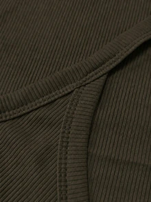 Casual Sexy Backless Halter Neck Top, Spring/Summer - Army Green - View 6