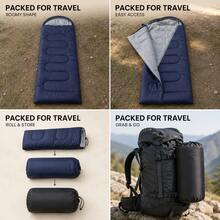 Thickened Warm Outdoor Camping Sleeping Bag, Night Warmth, Suitable For Camping, Short Trips And Outdoor Exploration, All-Season Travel Sleeping Bag, Camping Equipment - Multicolor - View 4