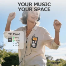 Mini Radio Portable Outdoor Sports FM AM MP3 Radio With USB C 600mAh Rechargeable Battery, Headphone Jack With LCD Display Screen TF Card, Switchable Between EU US Japan - View 5