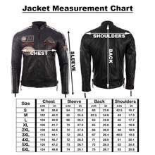 AVIATRIX Men's Genuine Leather Biker Jacket In Navy Blue (CXUS) - Navy Blue - View 5