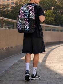 Nike Unisex NK VARSITY ELITE BKPK- KY FA26 Printed Student Backpack IR3713-010 - Black/Color - View 2