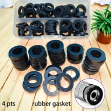 Universal 10/20pcs 4-Inch Standard Rubber O-Ring Plastic Washer Seal Gasket, Suitable For Corrugated Pipes, Shower Hoses, Faucets, Water Heaters And Control Valves. Made Of High Elasticity Wear-Resistant Rubber Material, Anti-Aging And Resistant To Cracking And Deformation, Tight Sealing And Leak-Proof, Fits 4-Inch Interface Pipelines, Easy Installation, Directly Fit Into Interface For Use - Black 4 Points - View 3