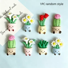 30/20/5pcs Mini Potted Plant Flower Refrigerator Magnets, Cute Decorative Magnets, Personalized Fridge Magnets, Suitable For Kitchen, Office, Whiteboard, Storage Cabinet, Cupboard And Dishwasher, Kitchen Decor, Home Decor, Christmas, Halloween Gifts - one-size - View 13