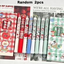 8pcs/Set Red Apple & Puppy Soft Grip Retractable Erasable Gel Pen Set, Compact Portable Design, Built-In Eraser, Exquisite Gel Pens, Blue Ink, Smooth Writing, Back To School, School & Office Supplies, Birthday Gift - Multicolor - View 11