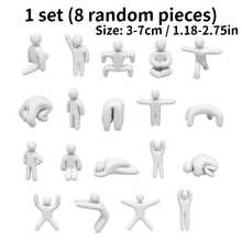 Minimalist Random Humanoid Doll Set, DIY Paintable Hide-And-Seek Dolls, Desktop And Outdoor Mecha Chameleon Figurines, Ideal Chameleon-Themed Hide-And-Seek Game Statue Decor For Office Workspace And Dorm Bookshelf - Multicolor - View 4