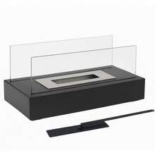 Indoor/Outdoor Tabletop Fire Pit – Stainless Steel For Ambiance & Outdoor Events - Black - View 5