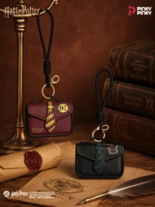 Harry Potter 1Pc Mini Bag Charm Keychain Leather Earphone Case Pouch Compatible With AirPods 1 2 3 Pro Magic School Coin Purse Gift For Girls Women - Multicolor - View 5