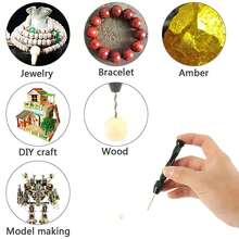 11PCS A Set Mini Pin Vise Hand Drill Set With Micro Twist Drill Bits For Resin Crafts, DIY Jewelry Making, Keychain, Polymer Clay, Wood Hole Punching Tools - A - View 5