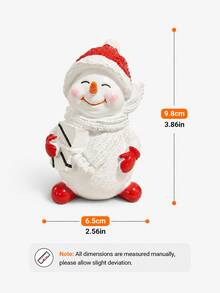 Christmas Snowman Figurine Set, Tree And Gift Resin Holiday Decorations; Cute Winter Desktop Decor, Suitable For Fireplace, Mantel, Bookshelf, Office, Home And Party Display, Christmas Decoration, Christmas Gift, Room Decor, Home Decor - Multicolor - View 11