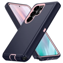 Untuk Casing Galaxy Rugged Series - Hitam, Pelindung Bumper Tahan Guncangan Tugas Berat Dua Lapisan dengan Port, Perlindungan Anti Debu/Gores untuk Ponsel Seri , Pria dan Wanita - Biru tua + merah muda terang - View 2