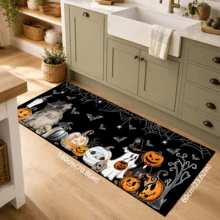 1pc, Ghost Black Cat Tomb Pattern Printed Diatomaceous Earth Kitchen Mat, Absorbent Kitchen Floor Mat, Kitchen Rug, Long Strip Foot Mat, Sink Front Mat, Halloween, Can Be Used As Halloween Gift, Halloween Decoration, Suitable For Kitchen, Bathroom, Entryway, Hallway, Laundry Room And Home Decor - Multicolor - View 12