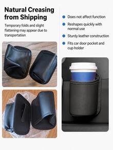 Multifunctional Car Cup Holder & Door Storage Organizer, Suitable For Front Door And Rear Seat Beverage Holder, Can Hold Water Bottles, Drinks, Phones And Small Items, Space-Saving Car Interior Storage Organizer, Universal Car Accessory - Multicolor - View 4