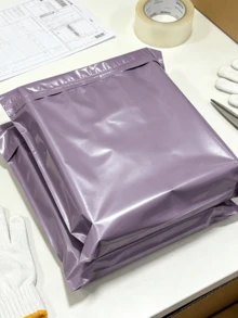 Packaging Bags Self-Sealing Courier Bags Multi-Size Waterproof Mailing Envelopes Thickened Plastic Packaging Bags Leakproof Tear-Resistant Multi-Purpose Minimalist Packaging Bags Suitable For Office, Clothing Packaging Backside - Grape Purple - View 11