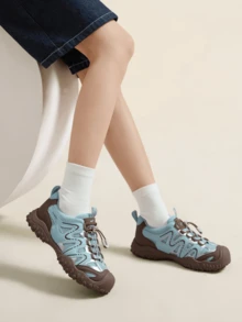 CAMEL CROWN Women's Running Shoes Autumn New Style Anti-Slip Comfortable Casual Versatile Jogging Sports Shoes - Blue/Silver/Brown - View 2