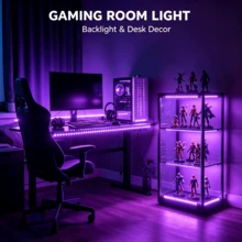 1pc Purple Flexible LED Light Strip, USB Interface, Cuttable DIY, USB Powered, Suitable For TV And Computer Decoration, Ideal For Glowing Parties, Indoor Birthday Parties, Bedroom And Bedside Decoration - Purple - View 10