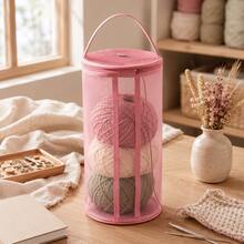 Mesh Yarn Storage Bag, DIY Crochet Knitting Tool Organizer Pouch, Portable Thread Yarn Holder Bag, Multi‑Purpose Net Storage Pouch For Clothing, Knitting Accessories Tote Bag For Home And Travel Use - Multicolor - View 1