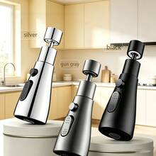 Kitchen Faucet, Sink Faucet, Rotatable Splash-Proof Water-Saving Universal Faucet, Multi-Function Faucet Extender, Universal Faucet Adapter, Handheld Faucet Sprayer, Multi-Mode Water Flow, One-Touch Shut-Off, 360-Degree Rotation, Leak-Proof Powerful Spray Head, Suitable For Kitchen Cleaning, Bathroom Accessories, Bathroom Decor, Kitchen Accessories, Kitchen Essentials - Multicolor - View 6