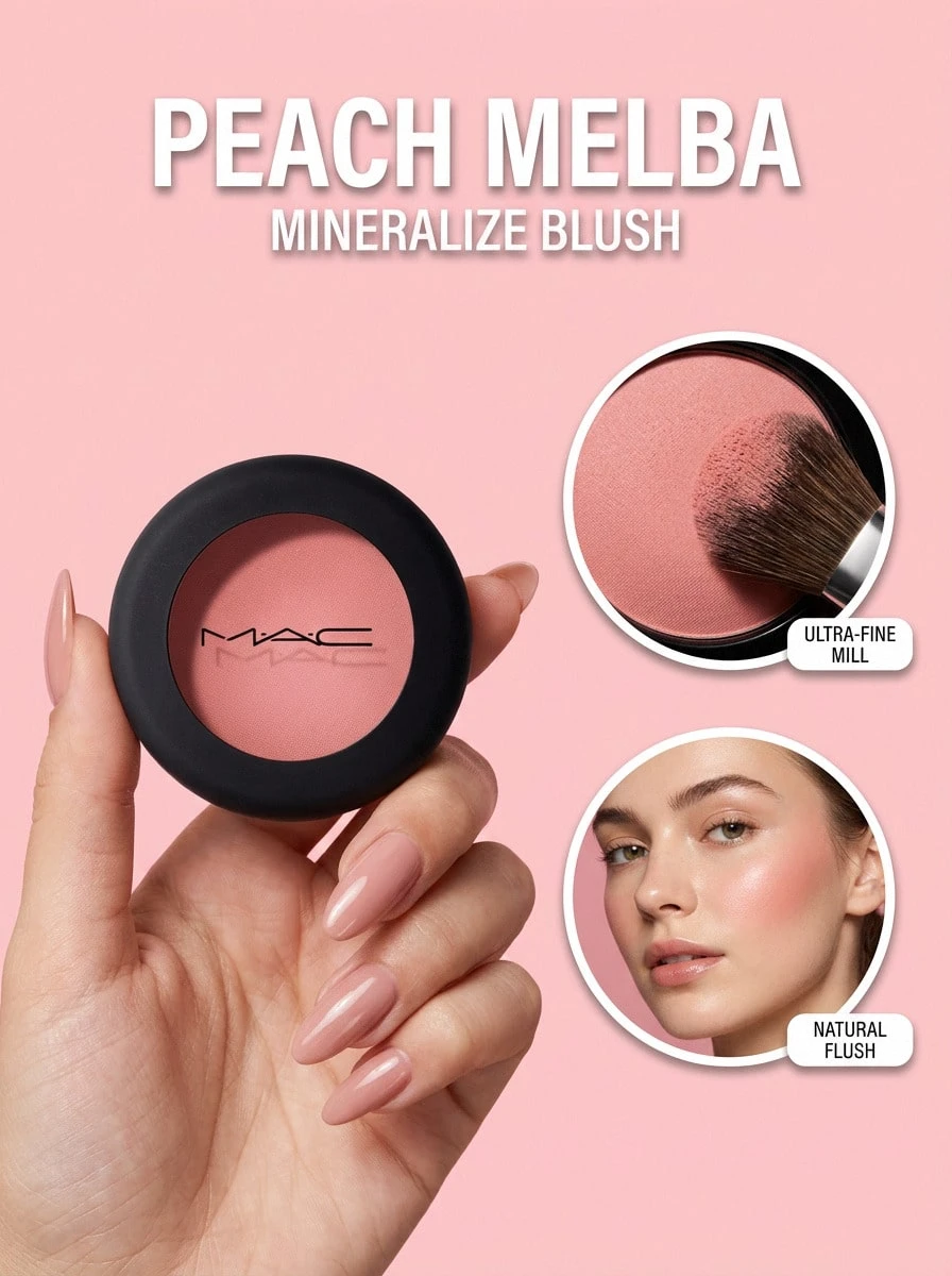 MAC Powder Kiss Soft Matte Eyeshadow My Tweedy 1.5 G – Eyeshadow, Velvet Texture, For Makeup Enthusiasts, Peach, Suitable For Daily Makeup - My Tweedy - View 1