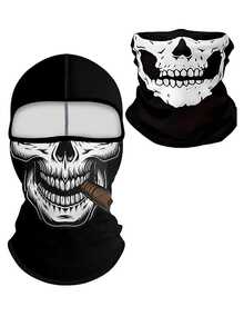 1/2/3/6pcs Unisex Skull Funny Face Mask Balaclava Hat, Suitable For Daily Riding, Party, Outdoor Activities - Multicolor - View 11
