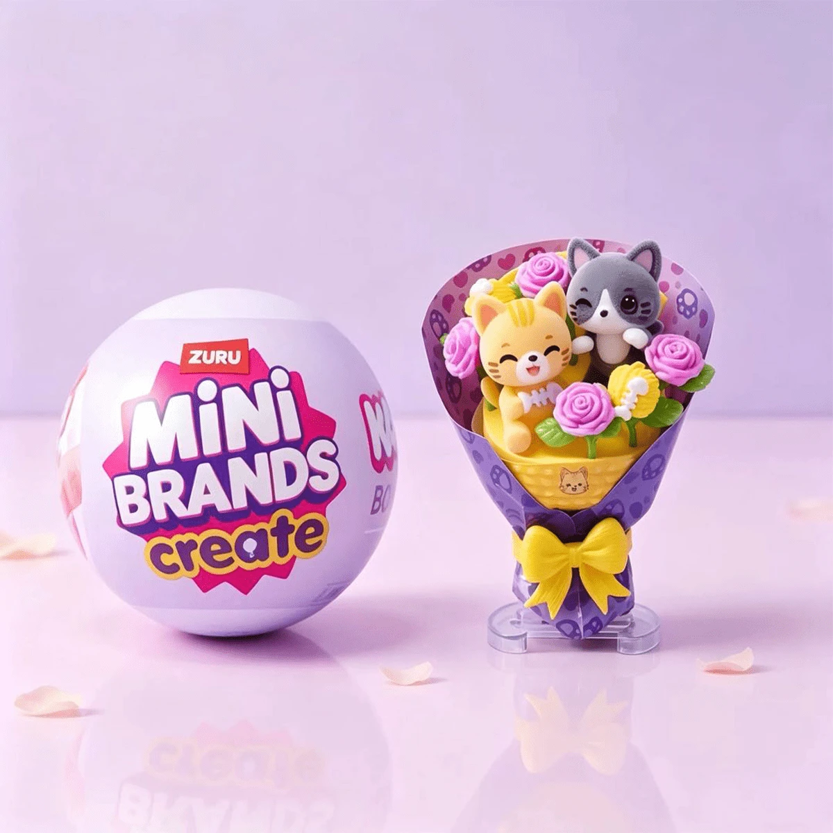 ZURU Kawaii Mini Bouquet Blind Box, Cute Miniature Flowers & Animals Surprise Series, DIY Display Decoration, Random Style - Multicolor - View 1