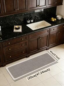 1pc Elegant Unique Pattern Kitchen Mat, 3.5mm Soft Rubber Material, Absorbent And Easy To Clean, Suitable For Hallway, Bathroom, Living Room, Outdoor Door Mat And Toilet, All-Year Use, Suitable For Various Holidays - Multicolor - View 19