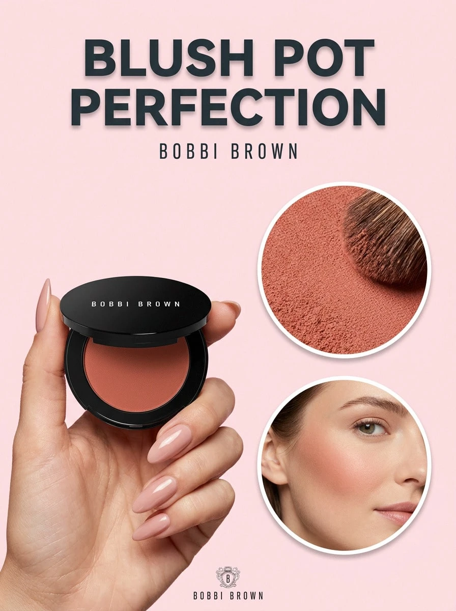 Bobbi Brown كريم أحمر الخدود وبودرة التلوين الوردية 3.7 جرام - وردي بودرة - مشاهدة 1
