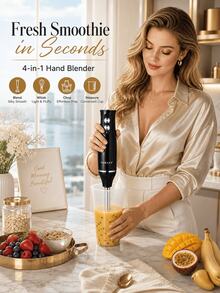 SOKANY 4-In-1 Blender, Mixer, Grinder, Combines Electric Mixer And Kitchen Blender Functions, Includes Blender, Mixing Head, Chopper And Measuring Cup. Can Be Used To Grind Meat, Fruit And Vegetables - Black - View 11
