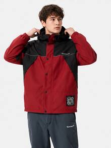 Timberland New Men's Outdoor Hiking Climbing Sports Softshell Hooded Jacket - Red/Black - View 5