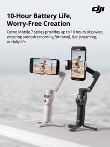 dji Osmo Mobile 7P/7 Phone Gimbal | 7P Standard Tracking Module: Native Tracking + Fill Light + Audio Recording, 3-Axis Stabilization, Smart Tracking 8.0, Magnetic Quick Release, Live Streaming/Selfie Essential (Brand New, Activated Only) - View 2