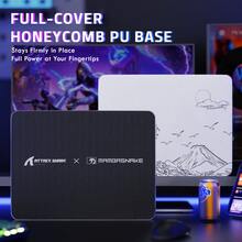 Mousepad Gaming Kaca Attack Shark CM05SE, Tekstur Nano-Mikro-Terukir, Permukaan Kaca Halus, Akurasi Tinggi, Pergerakan Cepat, Anti Gores, Alas Kulit PU Super Anti Selip, Ukuran Kecil (410*310mm) - View 9