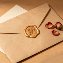 25 PCS 3D Embossed Iris Flower & Letter M Pattern Wax Seal Stickers, Self-Adhesive Wax Seals For Wedding Invitations, Envelopes, Gift Wrapping, Christmas Cards & Scrapbooking - Letter M - View 8