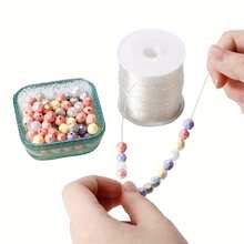 1 Roll Transparent Strong Elastic Cord, Plastic Crystal Bead Elastic String, Jewelry Making Line, DIY Bracelet, Necklace Cord, DIY Beading Line, Handmade Jewelry Making Materials, Necklace Bracelet Universal Elastic Rope, Handmade Craft Supplies - Beading Line - One Size - View 3