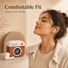 Wireless Earbuds, Cute Retro Camera Design Semi-In-Ear Headphones, With LED Battery Display Charging Case, Hi-Fi Stereo Sound, Comfortable And Portable, Suitable For Music, Travel, Work, Daily Use And Gifting, 180mAh Battery - View 5