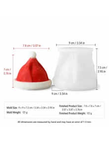1pc Cute Christmas Parent-Child Bear Silicone Mold, Bear Shape Mold With Hat And Scarf, Suitable For Aromatherapy Candles, Handmade Soap, Plaster And Epoxy Resin Crafts - Silicone Candle Mold - View 15