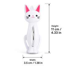 4pcs Cute Cat Beach Towel Clips, Heavy Duty Windproof Clips, Suitable For Beach Chairs, Pool, Cruise, Blanket, Laundry And Travel, Strong Spring Plastic Clips, Cat Lover Gift, Independence Day Gift, Poolside Seaside, Patio Essentials - Multicolor - View 6