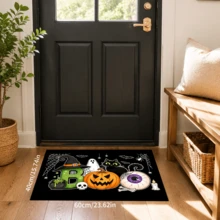 1pc, Cartoon Ghost Black Cat Pumpkin Pattern Printed Diatomaceous Earth Kitchen Mat, Halloween, Can Be Used As Halloween Gift, Halloween Decoration, Absorbent Kitchen Floor Mat, Kitchen Rug, Long Strip Foot Mat, Sink Front Mat, Suitable For Kitchen, Bathroom, Entryway, Hallway, Laundry Room And Home Decor - Multicolor - View 15