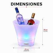 PEYMALERA LED Color-Changing Ice Bucket For Beer And Wine Bottles Party - View 4