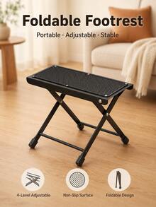 Adjustable Foot Care Stool - Heavy Duty Foldable Metal Foot Care Rack With Non-Slip Rubber Pads, Suitable For Salon Home Foot Massage And DIY Toe Nail Care, Ideal For Manicurists, Beauticians, Nail Technicians, Guitarists - Multicolor - View 3