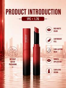 Maybelline Matte Slim Lipstick #899 1.7g, tekstur cokelat, hasil akhir matte, tidak membuat bibir kering, ringan dan lembut, membuat bibir tampak lebih penuh, sempurna untuk pemotretan sehari-hari. - Lipstik Matte Slim Maybelline 899 - View 6