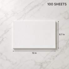 Kertas Panggang Tebal 100 Lembar, Ukuran 9 x 13 Inci dan 12 x 16 Inci, Kertas Anti Minyak, Kertas Perkamen Anti Lengket untuk Memanggang, Memasak, Membekukan, untuk Oven, Dapur, Pengukus, Freezer, Kue Pastry - Putih - View 12