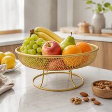 1pc Creative Metal Fruit Storage Basket - Durable And Lightweight, Suitable For Kitchen, Pantry Or Dining Table Organization, Perfect For Storing Fruits, Vegetables, Snacks And Home Decor - Multicolor - View 10