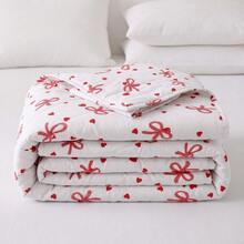 1 Soft Duvet,Lightweight All-Season Bedding With Fashionable Pattern,Machine Washable,Suitable For Single/Double Beds - Red and White - View 4