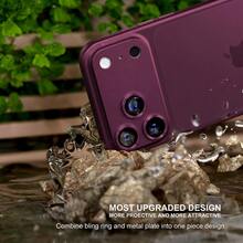 CASECOPS 1片深櫻桃紅 AR 相機鏡頭螢幕保護貼，適用於 iPhone 18 Pro Max/18 Pro，藍寶石強化玻璃鏡頭蓋配鋁合金金屬板，99% 高透明度，HD 清晰拍照品質，抗眩光夜拍，耐刮防震，相容手機殼，易安裝，全方位相機保護，一體式後鏡頭防護蓋 - 深櫻桃紅 - 查看 3