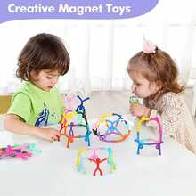 Colorful Magnetic Mini Figures Children's Desktop Toy, Flexible Assembly And Pose Transformation, Develops Hands-On Ability, Fun Interactive Stress Relief Toy - Multicolor - View 5