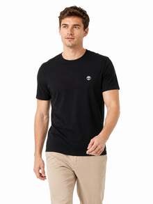 Timberland New Men's Outdoor Running Sports Top, Breathable Casual Crew Neck Short Sleeve Shirt - Black - View 3
